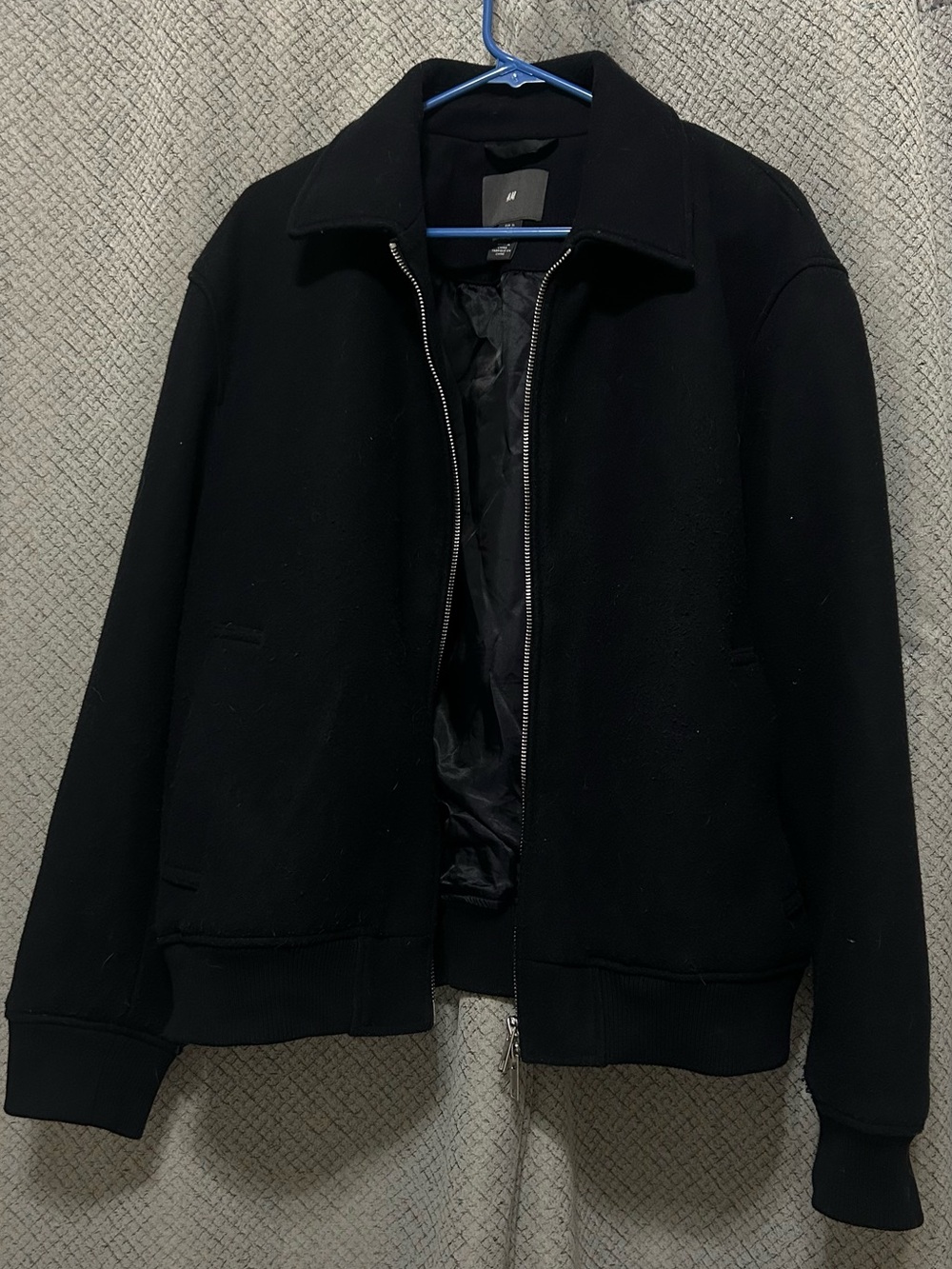 Men's Wool Jacket with Zip Front